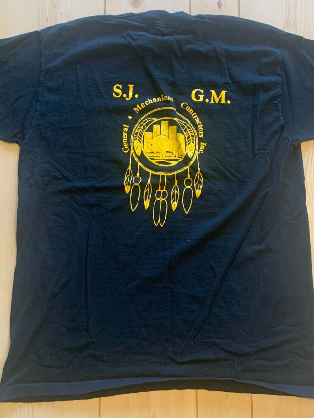 Vintage SJ GM General Mechanical Native American Contractors Union T-Shirt XL